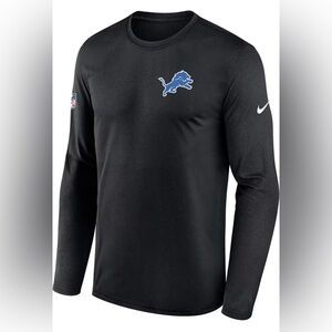 Nike Detroit Lions Sideline Apparel Lightweight Sweatshirt XL Black